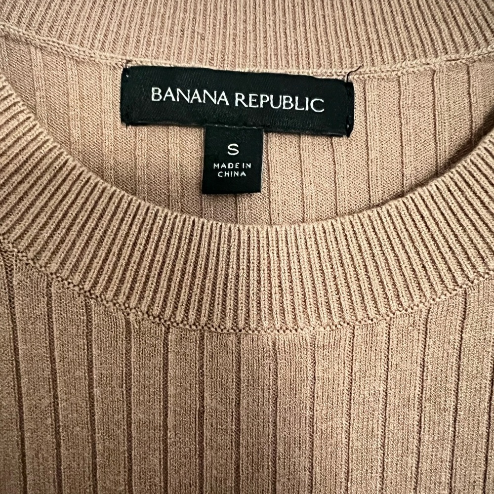 ‼️NWOT: Banana Republic Ribbed Long Sleeve Dress - S - Picture 2 of 4